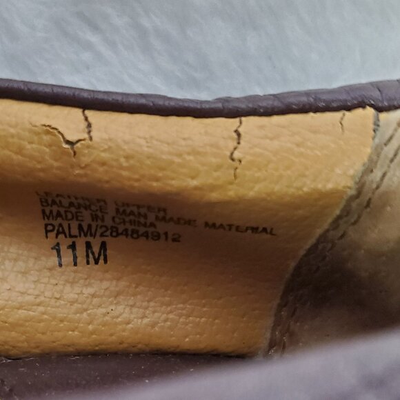 GNW Brown Leather Slip On Clog Wedge Shoes Women's Size 11 - Picture 12 of 12